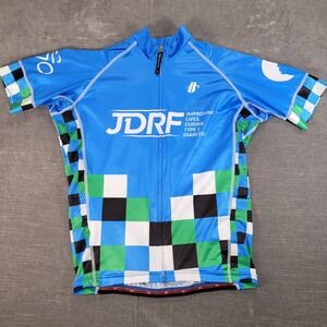 Hincapie‎ JDRF Cycling Jersey Men's Size L Short Sleeve Blue Ride Cure Diabetes